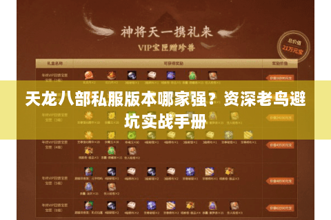 天龙八部私服版本哪家强？资深老鸟避坑实战手册