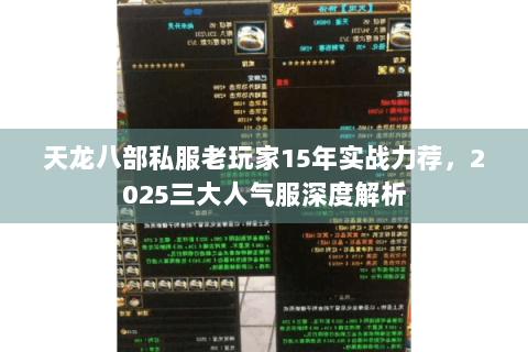 天龙八部私服老玩家15年实战力荐,2025三大人气服深度解析 天龙八部私服老玩家15年实战力荐,2025三大人气服深度解析