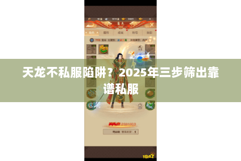 天龙不私服陷阱？2025年三步筛出靠谱私服