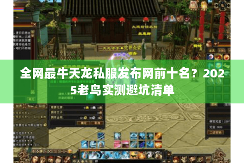 全网最牛天龙私服发布网前十名？2025老鸟实测避坑清单