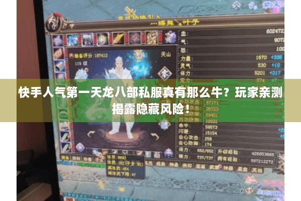 快手人气第一天龙八部私服真有那么牛？玩家亲测揭露隐藏风险！