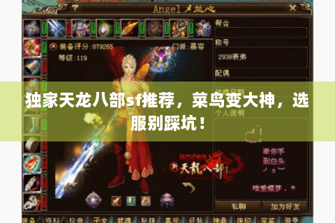 独家天龙八部sf推荐，菜鸟变大神，选服别踩坑！