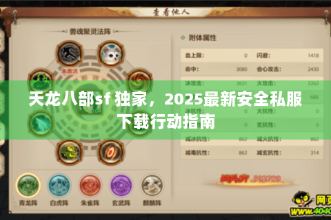 天龙八部sf 独家，2025最新安全私服下载行动指南