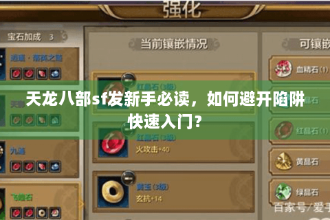 天龙八部sf发新手必读，如何避开陷阱快速入门？