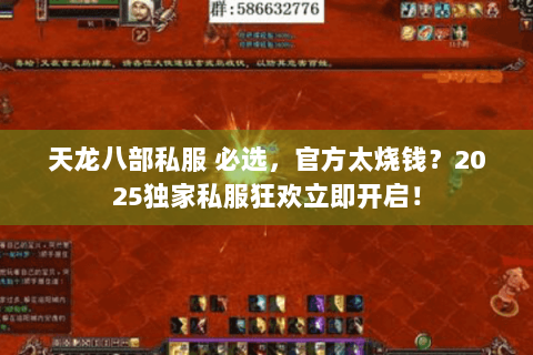 天龙八部私服 必选，官方太烧钱？2025独家私服狂欢立即开启！