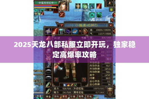 2025天龙八部私服立即开玩，独家稳定高爆率攻略