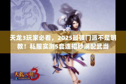 天龙3玩家必看，2025最强门派不是明教！私服实测5套连招秒满配武当