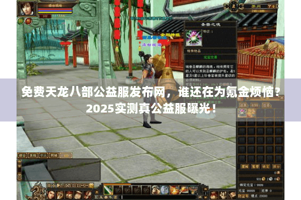 免费天龙八部公益服发布网，谁还在为氪金烦恼？2025实测真公益服曝光！