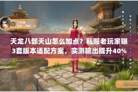 天龙八部天山怎么加点？私服老玩家曝3套版本适配方案，实测输出提升40%