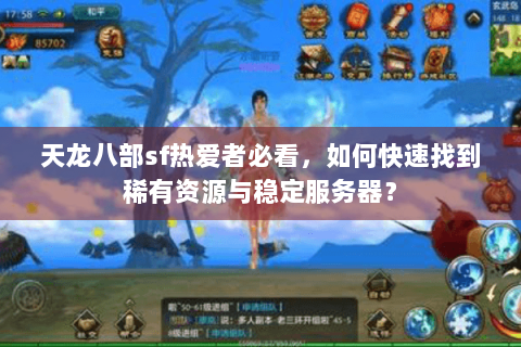 天龙八部sf热爱者必看，如何快速找到稀有资源与稳定服务器？