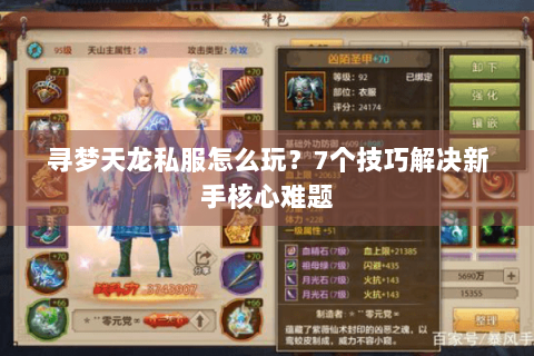 寻梦天龙私服怎么玩?7个技巧解决新手核心难题 寻梦天龙私服怎么玩?7个技巧解决新手核心难题