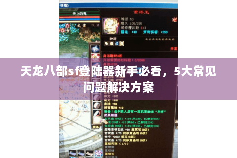 天龙八部sf登陆器新手必看,5大常见问题解决方案 天龙八部sf登陆器新手必看,5大常见问题解决方案