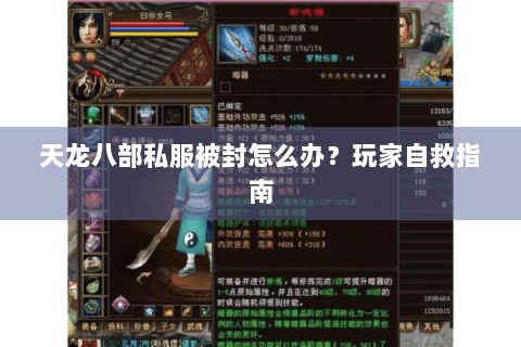 天龙八部私服被封怎么办？玩家自救指南