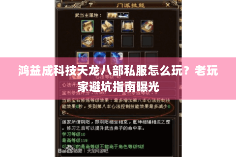 鸿益成科技天龙八部私服怎么玩?老玩家避坑指南曝光 鸿益成科技天龙八部私服怎么玩?老玩家避坑指南曝光