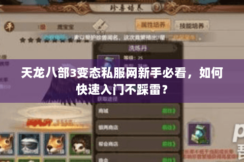 天龙八部3变态私服网新手必看，如何快速入门不踩雷？