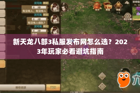 新天龙八部3私服发布网怎么选？2023年玩家必看避坑指南