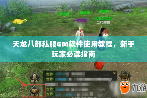 天龙八部私服GM软件使用教程，新手玩家必读指南