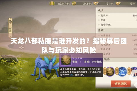 天龙八部私服是谁开发的?揭秘幕后团队与玩家必知风险 天龙八部私服是谁开发的?揭秘幕后团队与玩家必知风险