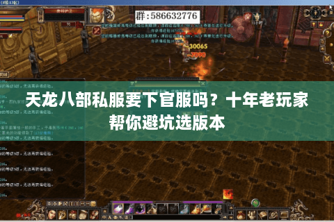 天龙八部私服要下官服吗？十年老玩家帮你避坑选版本