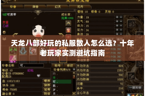 天龙八部好玩的私服散人怎么选?十年老玩家实测避坑指南 天龙八部好玩的私服散人怎么选?十年老玩家实测避坑指南