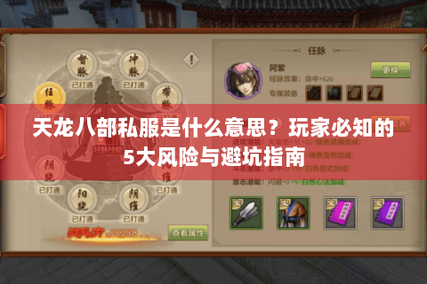 天龙八部私服是什么意思?玩家必知的5大风险与避坑指南 天龙八部私服是什么意思?玩家必知的5大风险与避坑指南