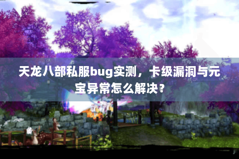 天龙八部私服bug实测,卡级漏洞与元宝异常怎么解决? 天龙八部私服bug实测,卡级漏洞与元宝异常怎么解决?