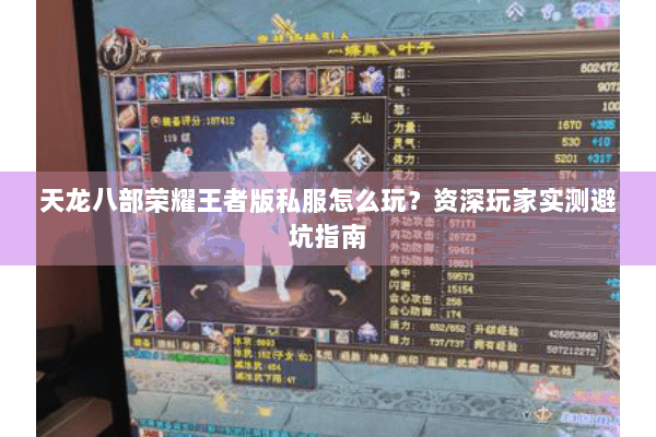 天龙八部荣耀王者版私服怎么玩？资深玩家实测避坑指南