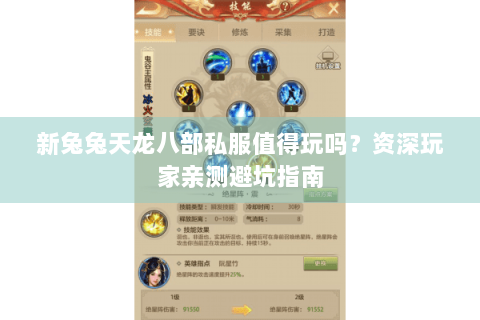 新兔兔天龙八部私服值得玩吗?资深玩家亲测避坑指南 新兔兔天龙八部私服值得玩吗?资深玩家亲测避坑指南