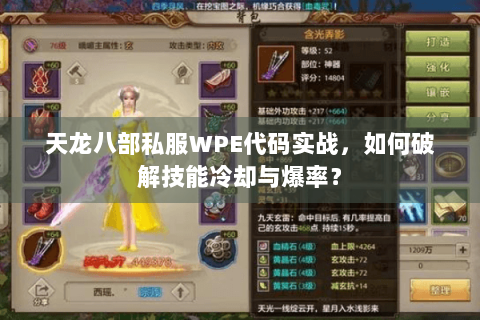 天龙八部私服WPE代码实战，如何破解技能冷却与爆率？