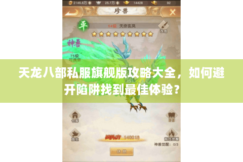 天龙八部私服旗舰版攻略大全,如何避开陷阱找到最佳体验? 天龙八部私服旗舰版攻略大全,如何避开陷阱找到最佳体验?