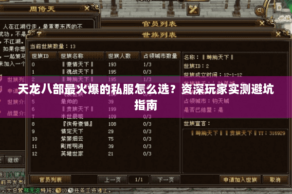 天龙八部最火爆的私服怎么选？资深玩家实测避坑指南