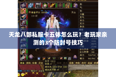 天龙八部私服卡五体怎么玩？老玩家亲测的3个防封号技巧