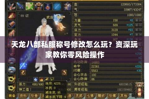 天龙八部私服称号修改怎么玩?资深玩家教你零风险操作 天龙八部私服称号修改怎么玩?资深玩家教你零风险操作