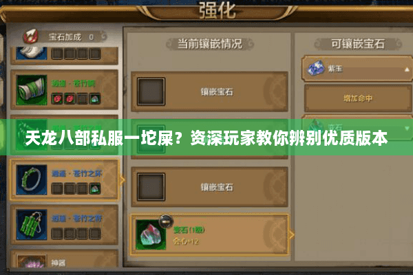 天龙八部私服一坨屎？资深玩家教你辨别优质版本