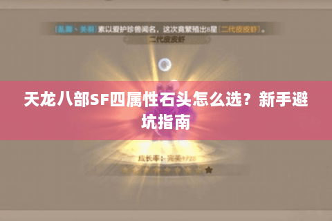 天龙八部SF四属性石头怎么选?新手避坑指南 天龙八部SF四属性石头怎么选?新手避坑指南