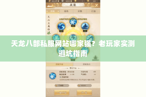 天龙八部私服网站哪家强？老玩家实测避坑指南