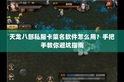 天龙八部私服卡菜名软件怎么用？手把手教你避坑指南