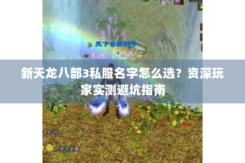 新天龙八部3私服名字怎么选？资深玩家实测避坑指南