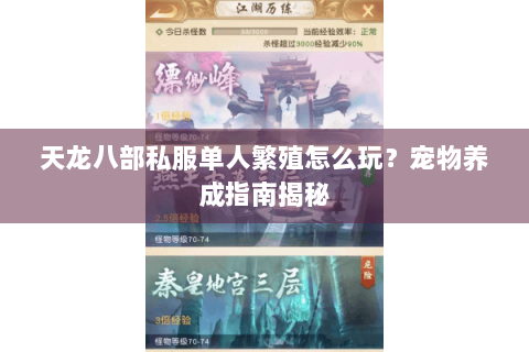 天龙八部私服单人繁殖怎么玩？宠物养成指南揭秘