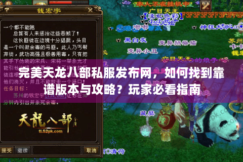 完美天龙八部私服发布网，如何找到靠谱版本与攻略？玩家必看指南