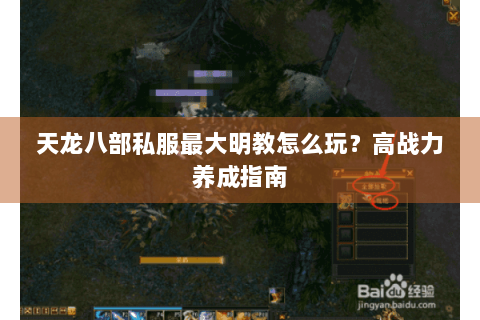 天龙八部私服最大明教怎么玩?高战力养成指南 天龙八部私服最大明教怎么玩?高战力养成指南