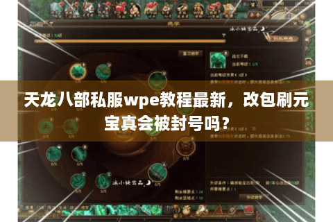 天龙八部私服wpe教程最新,改包刷元宝真会被封号吗? 天龙八部私服wpe教程最新,改包刷元宝真会被封号吗?