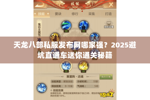 天龙八部私服发布网哪家强？2025避坑直通车送你通关秘籍