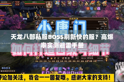 天龙八部私服BOSS刷新快的服?高爆率实测避雷手册 天龙八部私服BOSS刷新快的服?高爆率实测避雷手册