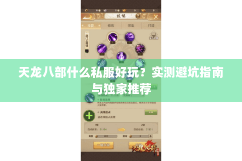 天龙八部什么私服好玩？实测避坑指南与独家推荐