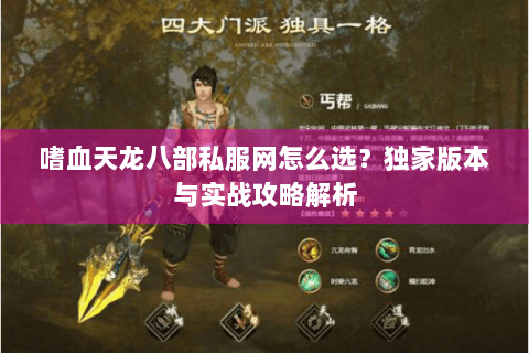 嗜血天龙八部私服网怎么选?独家版本与实战攻略解析 嗜血天龙八部私服网怎么选?独家版本与实战攻略解析