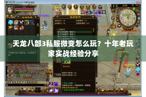 天龙八部3私服微变怎么玩?十年老玩家实战经验分享 天龙八部3私服微变怎么玩?十年老玩家实战经验分享