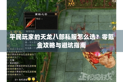 平民玩家的天龙八部私服怎么选？零氪金攻略与避坑指南