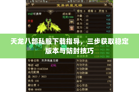 天龙八部私服下载指导,三步获取稳定版本与防封技巧 天龙八部私服下载指导,三步获取稳定版本与防封技巧