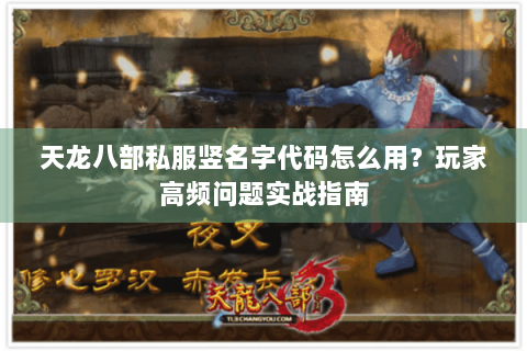 天龙八部私服竖名字代码怎么用？玩家高频问题实战指南